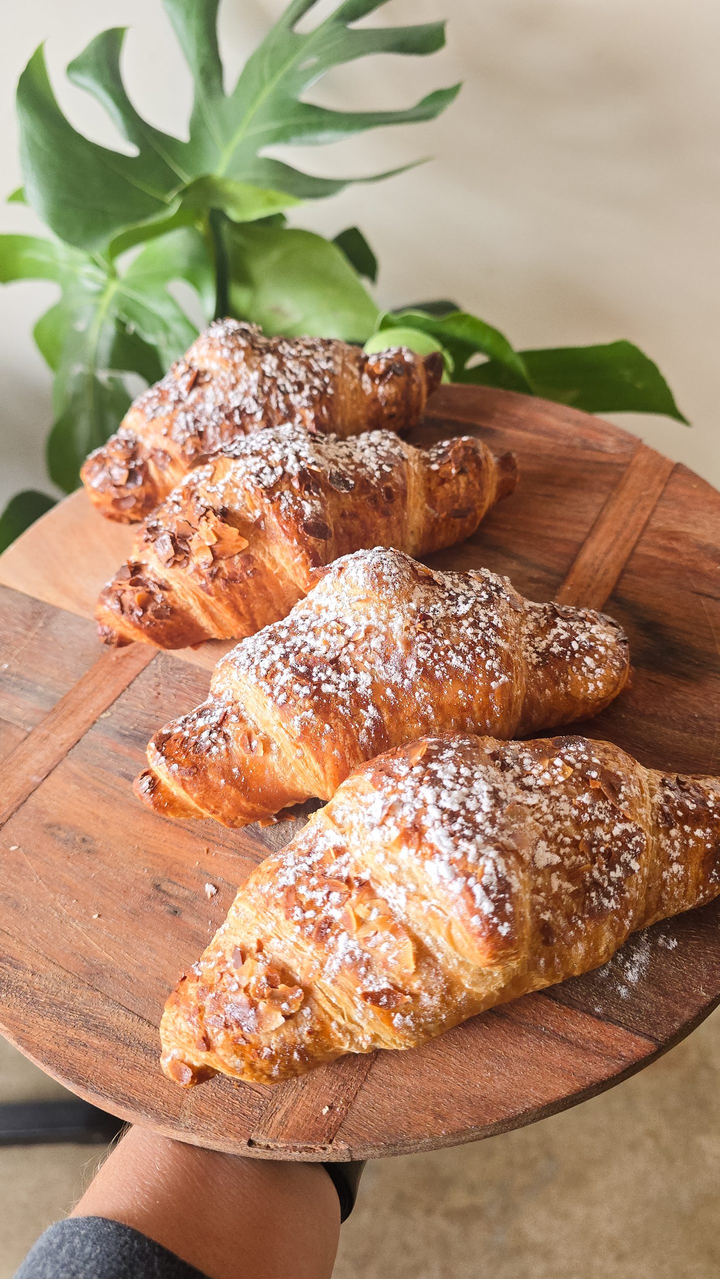 Mini croissants with icing sugar – pastry selection at Dwellingup cafe
