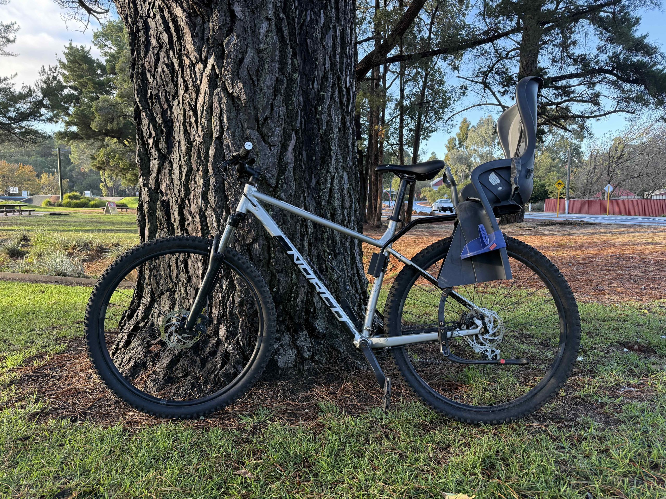 Child bike seat available for hire at Dwellingup Adventures