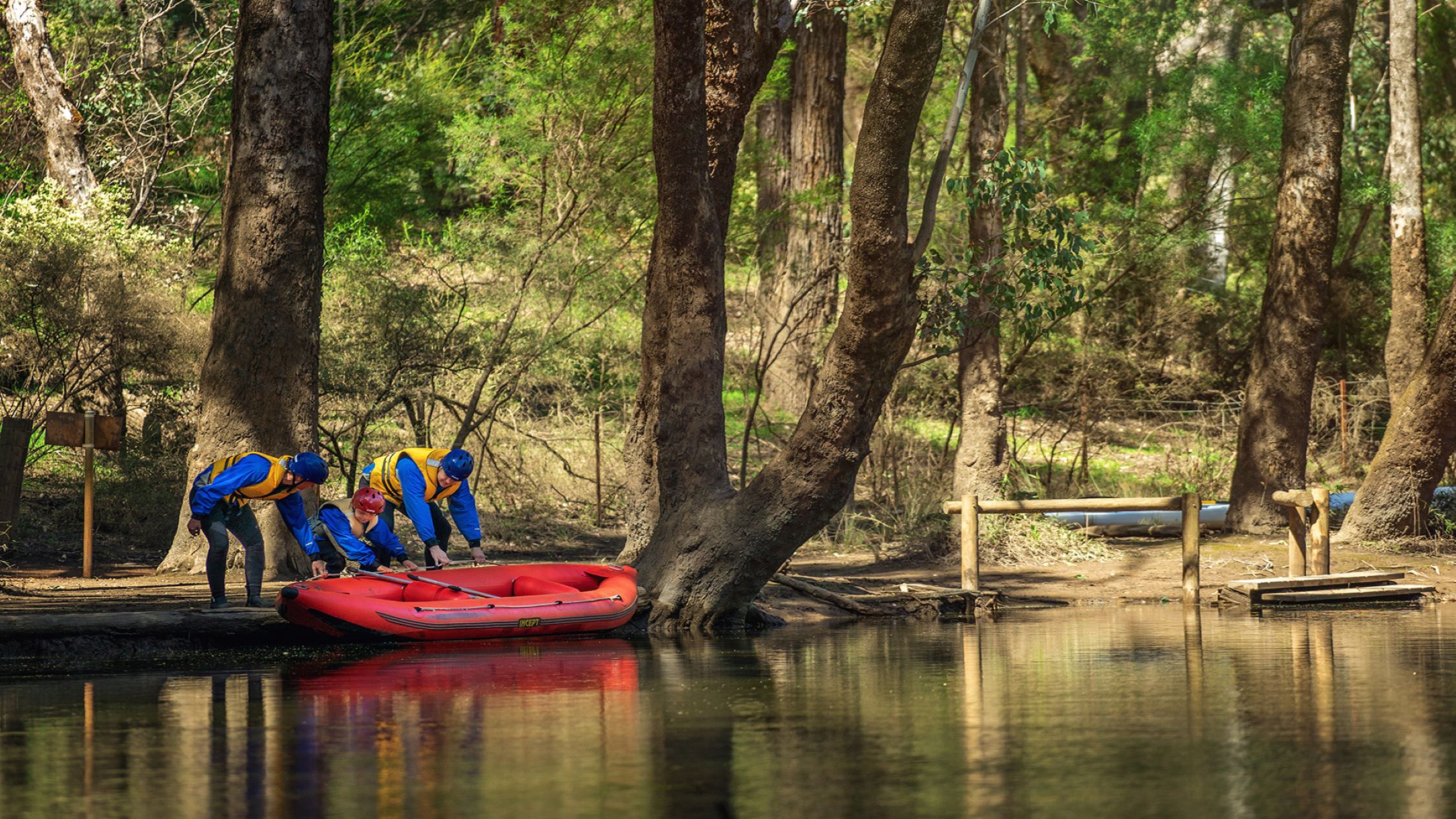 self-guided rafting tour dwellingup