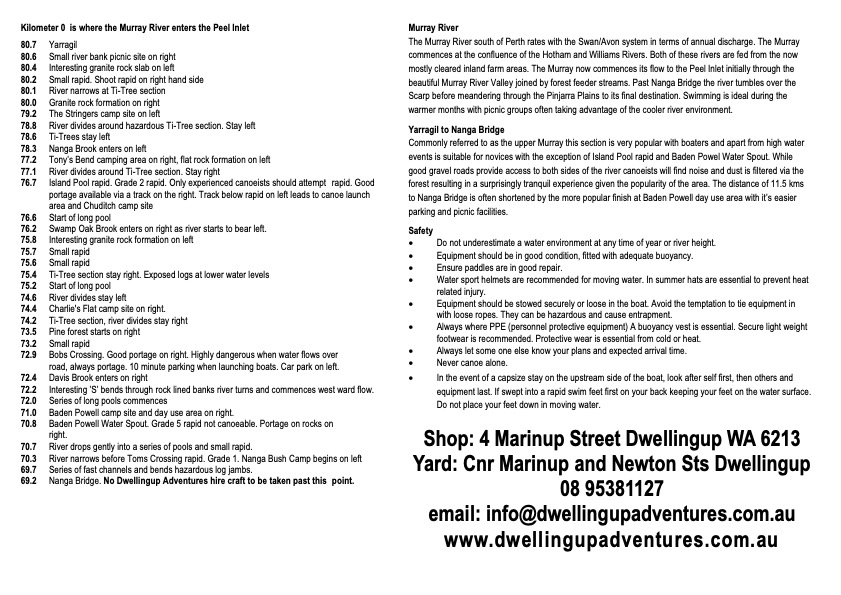 Map_ Yarragil to Nanga Bridge with route notes 2